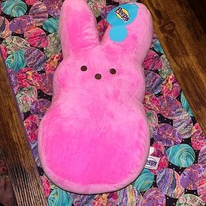 PEEPS Large 15” Plush Marshmallow Bunny. (New with Tags). Pink